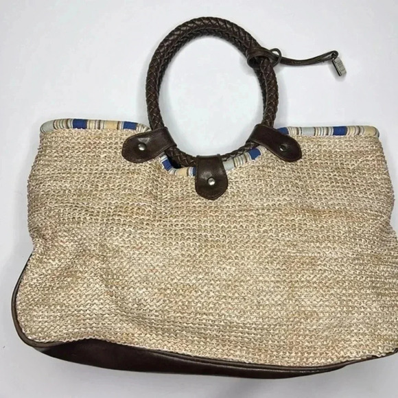 Longaberger Handbags - Longaberger Cabana Blue Stripe Purse